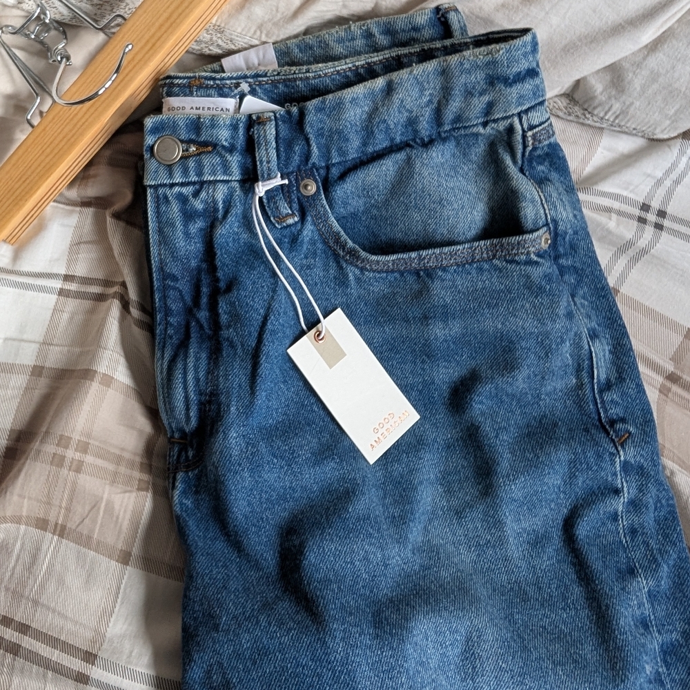 🔖NWT Good American Good 90s Relaxed Fit Mid-rise Baggy Jeans - 10/30 32" Inseam - Picture 14 of 14